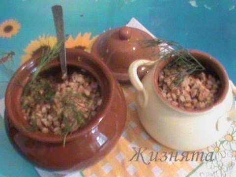 How to cook buckwheat on a side dish, with mushrooms and minced meat, in pots