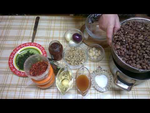 Lobio de haricots rouges - 9 recettes étape par étape