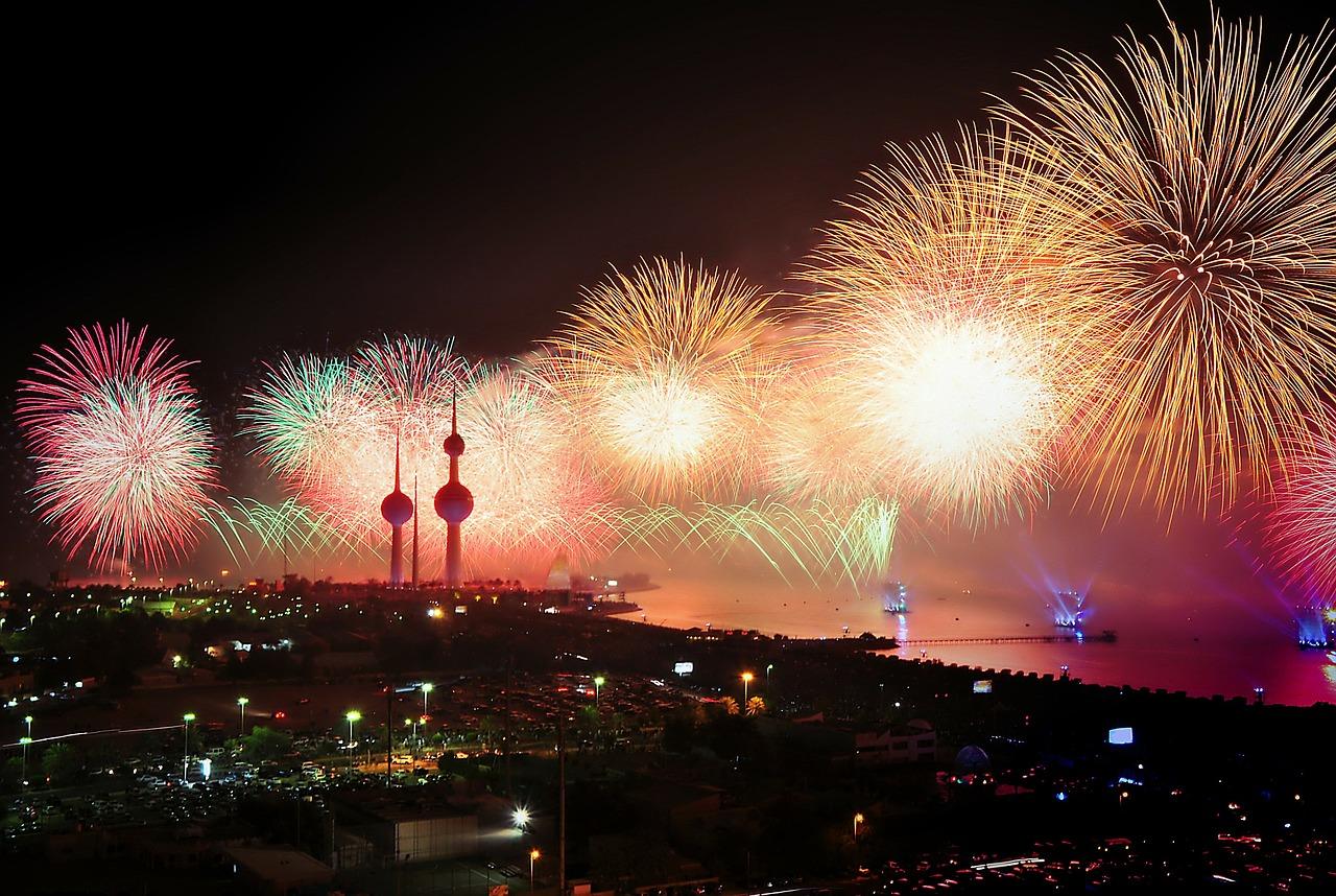 Uuden vuoden ilotulitus Kuwaitissa