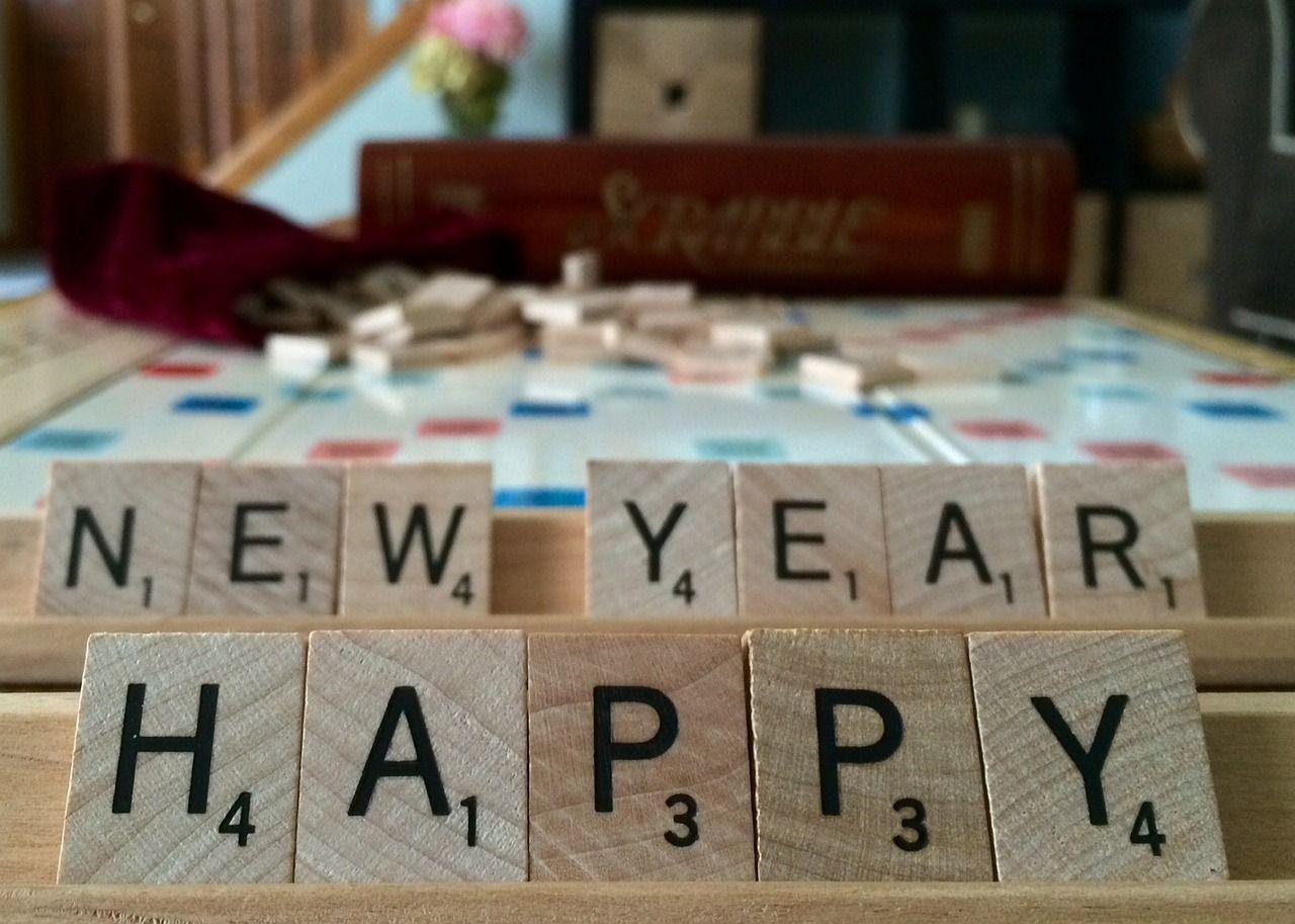 Boldog új évet betűkkel!