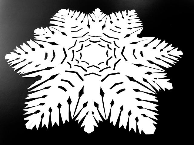 Papir snefnug stencil