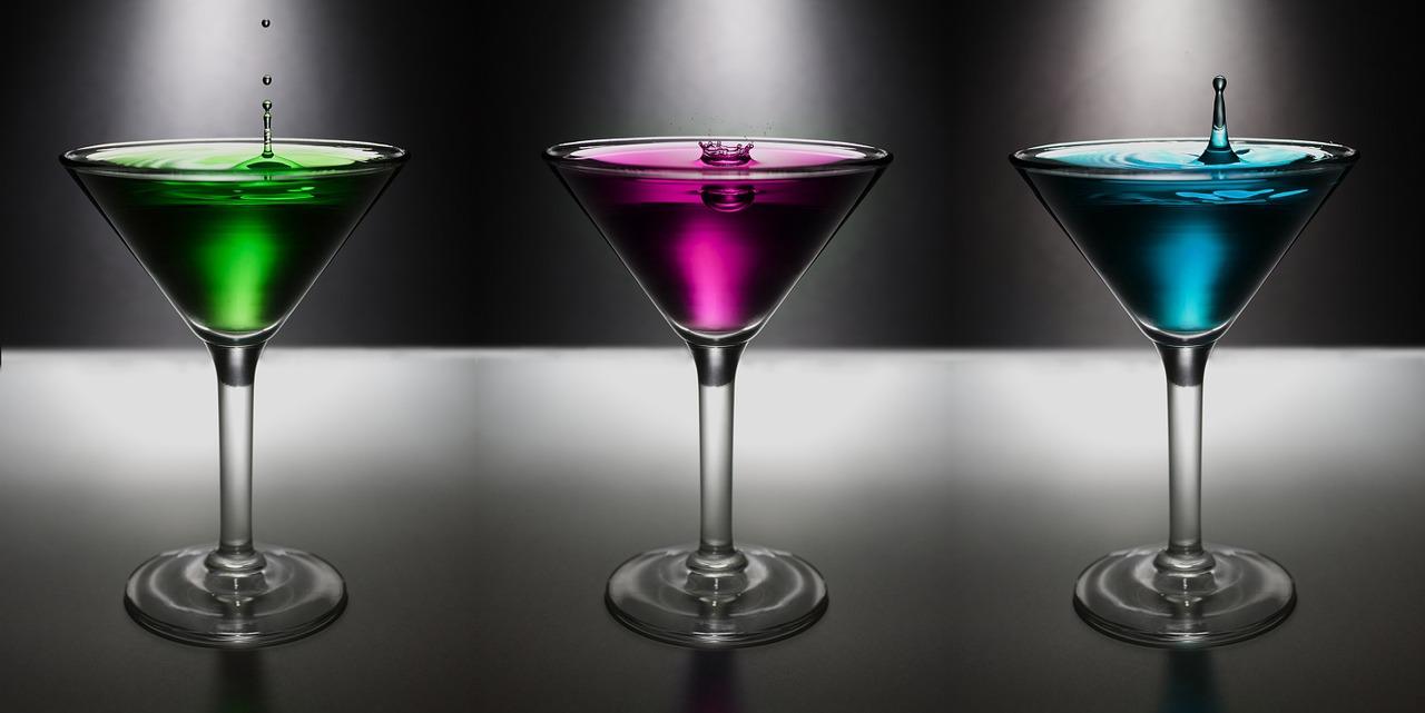 Foto pohárov s martini