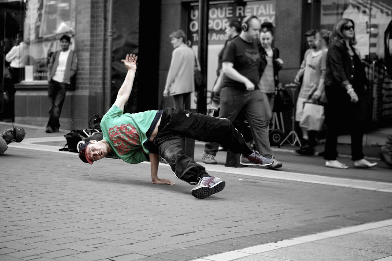 Professionel streetdancer break dance