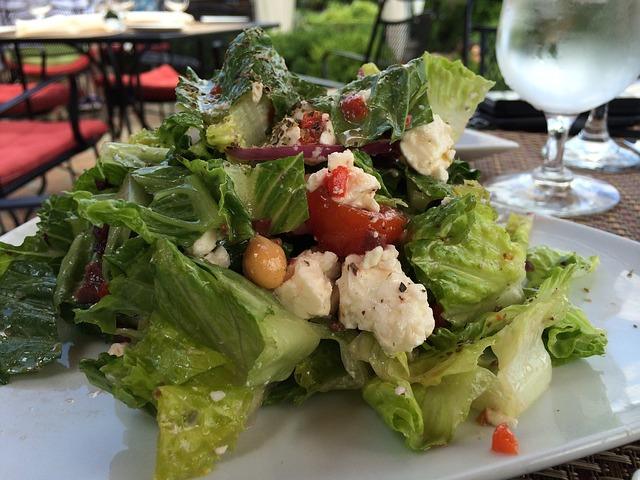 Beautiful serving of Greek salad