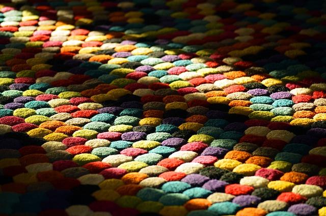 Beautiful rainbow carpet