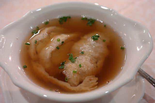 Photo of transparent meat broth