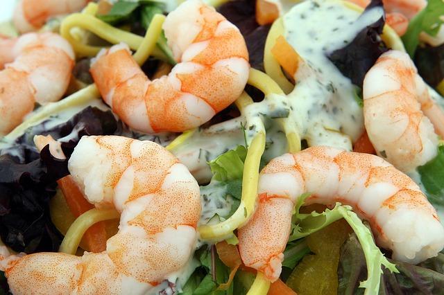 Photo of shrimp in a salad
