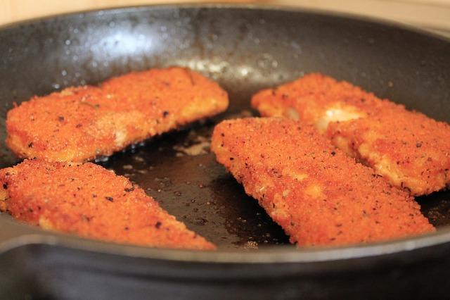 Fried cutlets in a pan