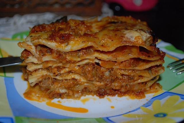 Photo of classic italian lasagna