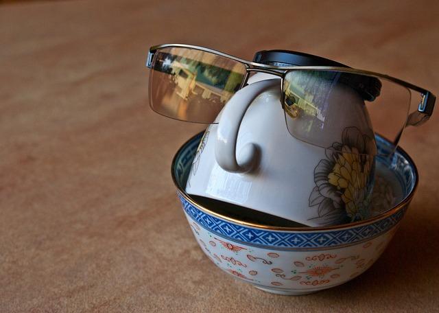Tea set with glasses