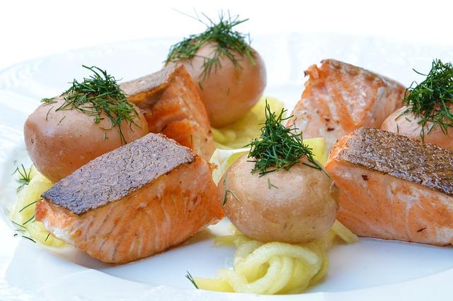 Darnes de saumon aux légumes