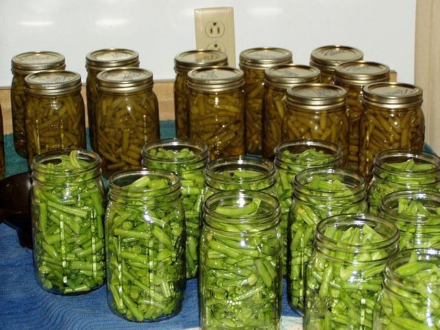 Photo de haricots asperges en pots