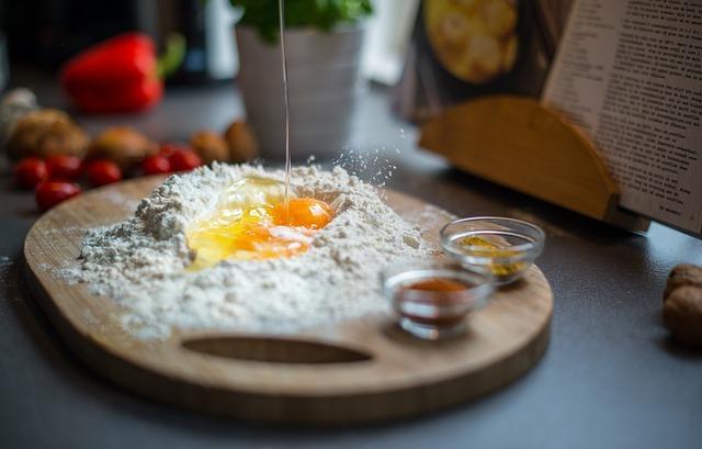 Flour with eggs without milk