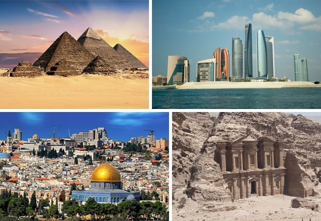 Egyiptom, Egyesült Arab Emírségek, Izrael, Jordánia
