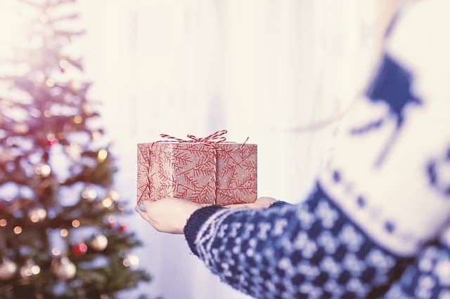Gift in hand